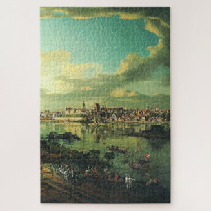 Gezicht op Warschau vanuit Praga door Bernardo Bel Legpuzzel