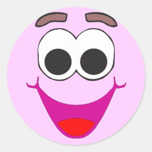 Gezicht" Ronde Sticker