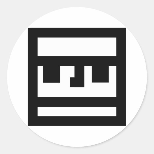 gezicht ronde sticker (Voorkant)