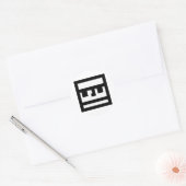 gezicht ronde sticker (Envelop)