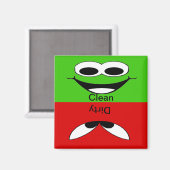 Gezicht Schoon en Vuil Magneet (Voorkant / Achterkant)