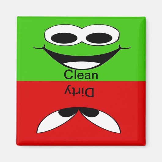 Gezicht Schoon en Vuil Magneet (Voorkant)