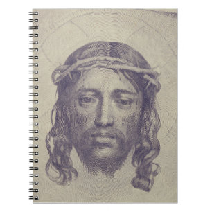 Gezicht van Christus op de sluier van de heilige V Notitieboek