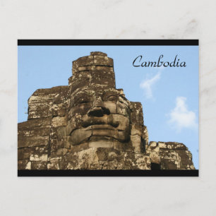 gezicht van de angkor briefkaart