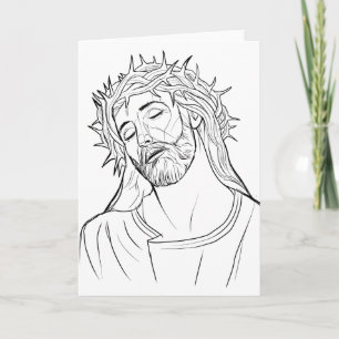 Gezicht van de kroon van Jesus van doornen Feestdagen Kaart