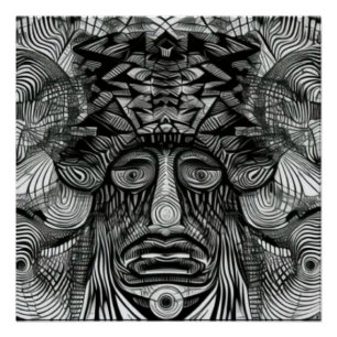 Gezicht van de sjamaan perfect poster