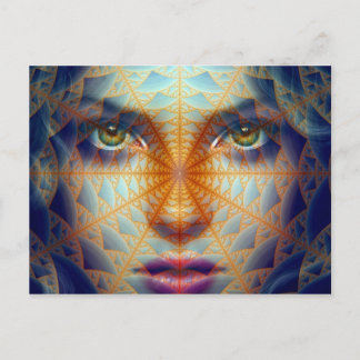Gezicht van een engel briefkaart