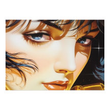 Gezicht van een Golden Girl airbrush art