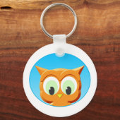 Gezicht van een Steenuil Sleutelhanger (Voorkant)