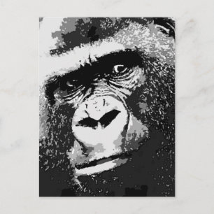 Gezicht van Gorilla Briefkaart