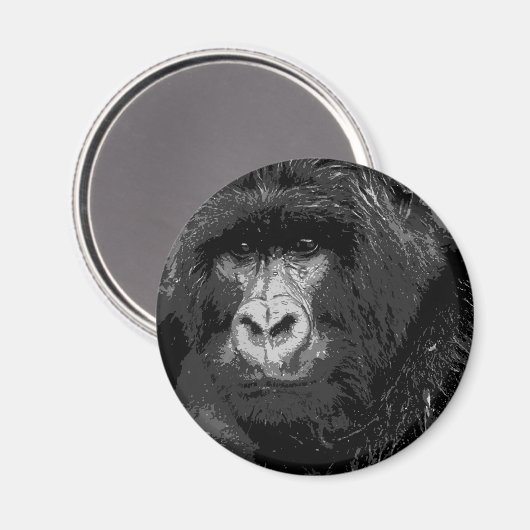 Gezicht van Gorilla Magneet (Voorkant / Achterkant)