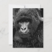 Gezicht van Gorilla Uitnodigingen - Funny Animal I (Voorkant)