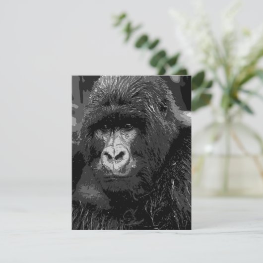 Gezicht van Gorilla Uitnodigingen - Funny Animal I (Staand voorkant)