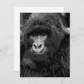 Gezicht van Gorilla Uitnodigingen - Funny Animal I (Voorkant / Achterkant)