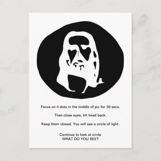 Gezicht van het Briefkaart van de optische illusie (Voorkant)