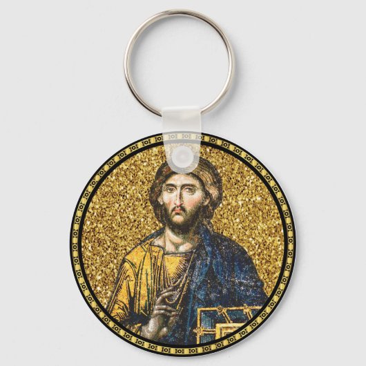 Gezicht van Jezus Christus Orthodox Haga Sophia Ic Sleutelhanger (Voorkant)