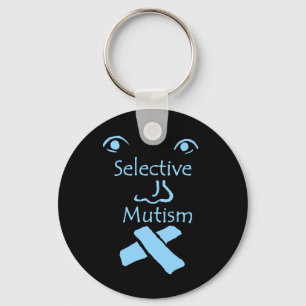 Gezicht van Selectieve Mutism Sleutelhanger