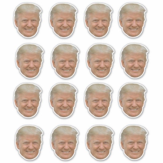 Gezicht van Trump Grappig Donald Trump Gezicht  Sticker (Voorkant)