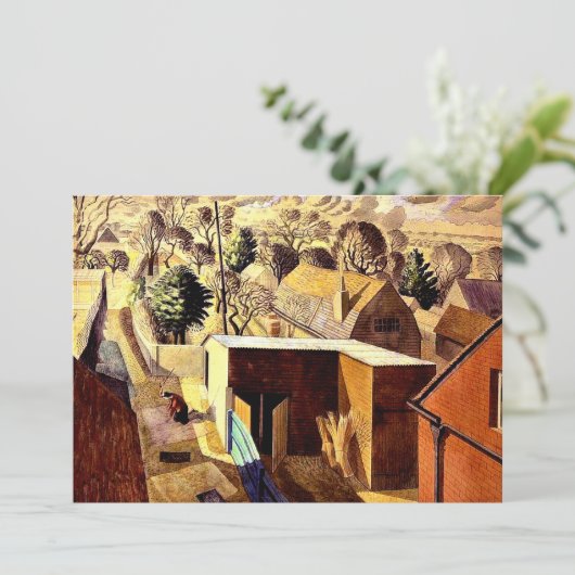 Gezicht vanaf Brick House, Great Bardfield, Kaart (Staand voorkant)