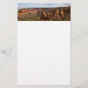 Gezicht vanaf Canyon Rim Trail bij Colorado Monume Briefpapier
