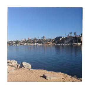 Gezicht vanaf de Wedge, Newport Beach, Californië Tegeltje