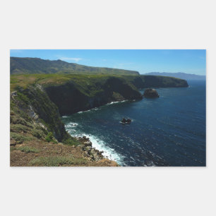 Gezicht vanaf Santa Cruz Island in Channel Islands Rechthoekige Sticker