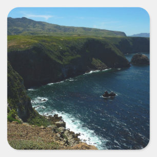 Gezicht vanaf Santa Cruz Island in Channel Islands Vierkante Sticker