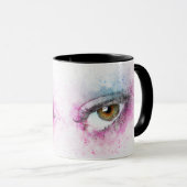 Gezicht vrouw meisje oog heks make-up masker mok (Voorkant rechts)