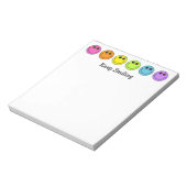 Gezichten blijven glimlachen notitieblok (Gedraaid)