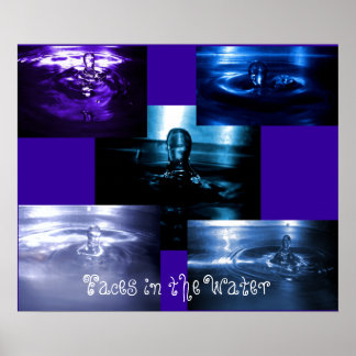 Gezichten in het water poster
