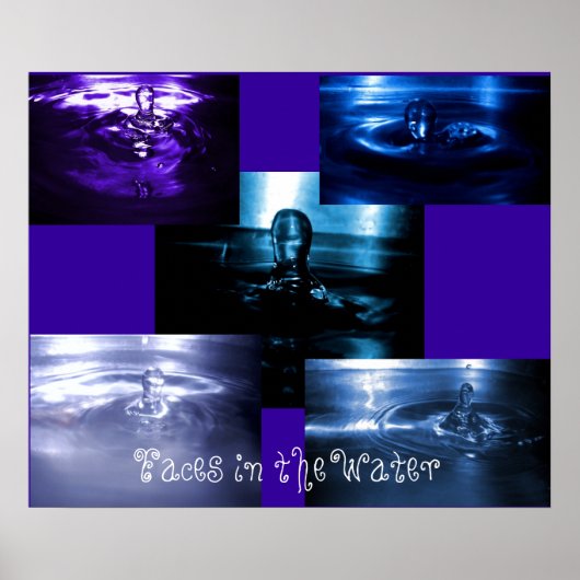 Gezichten in het water poster (Voorkant)