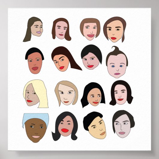 Gezichten Poster (Voorkant)