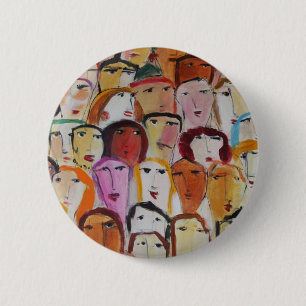 Gezichten Ronde Button 5,7 Cm