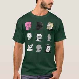 Gezichten van 4chan Starter Pack NPC-editie T-shirt