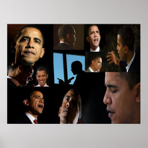 Gezichten van Barack Poster