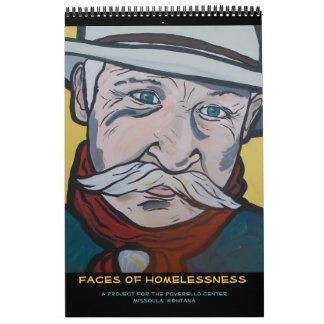 Gezichten van dakloosheidskalender kalender