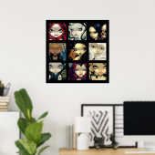 Gezichten van de feesten #1 ART PRINT gothic fairy (Thuiskantoor)