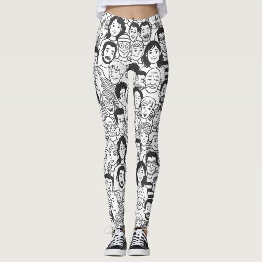 Gezichten van mensen leggings (Voorkant)