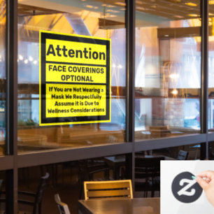 Gezichtsbedekkende politiek Wellness Vrijgesteld Raamsticker