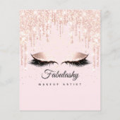 Gezichtsbeschilderaar Salon Glitter Flyer Roze Pri (Achterkant)