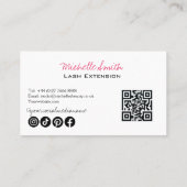 Gezichtsbeschilderaar Wimpers Wenkbrauwen Zwart Wi Visitekaartje (Achterkant)