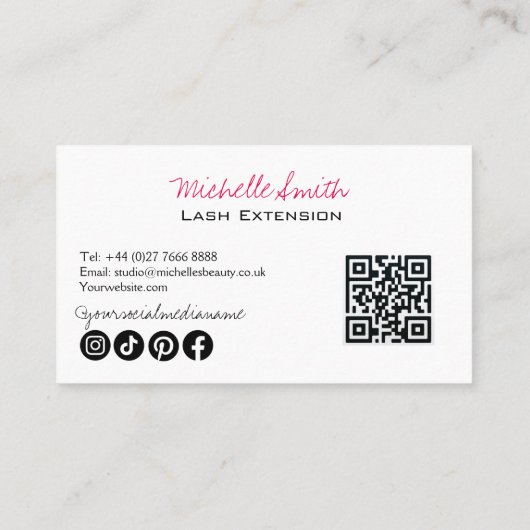 Gezichtsbeschilderaar Wimpers Wenkbrauwen Zwart Wi Visitekaartje (Achterkant)