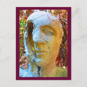 gezichtsculptuur briefkaart