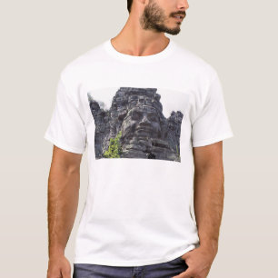 Gezichtsdetail van de West Gate-Tower (Gopuram), T-shirt