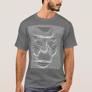 Gezichtsgeometrische lijnen t-shirt