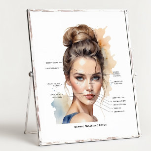 Gezichtskaart voor dermale filler en Botox Poster