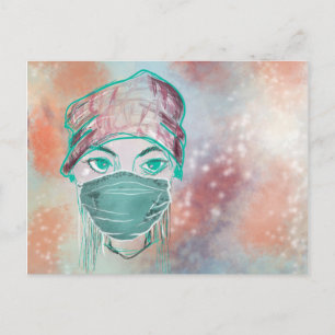 gezichtsmasker briefkaart