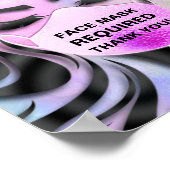 Gezichtsmasker Covering Vereiste Covid Holograph P Poster (Hoek)