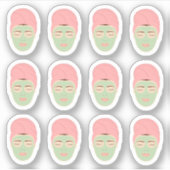 Gezichtsmasker Huidverzorging Ontspanning Dag Plan Sticker (Voorkant)