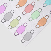 Gezichtsmasker Pastel Patroon Tissuepapier (Detail)